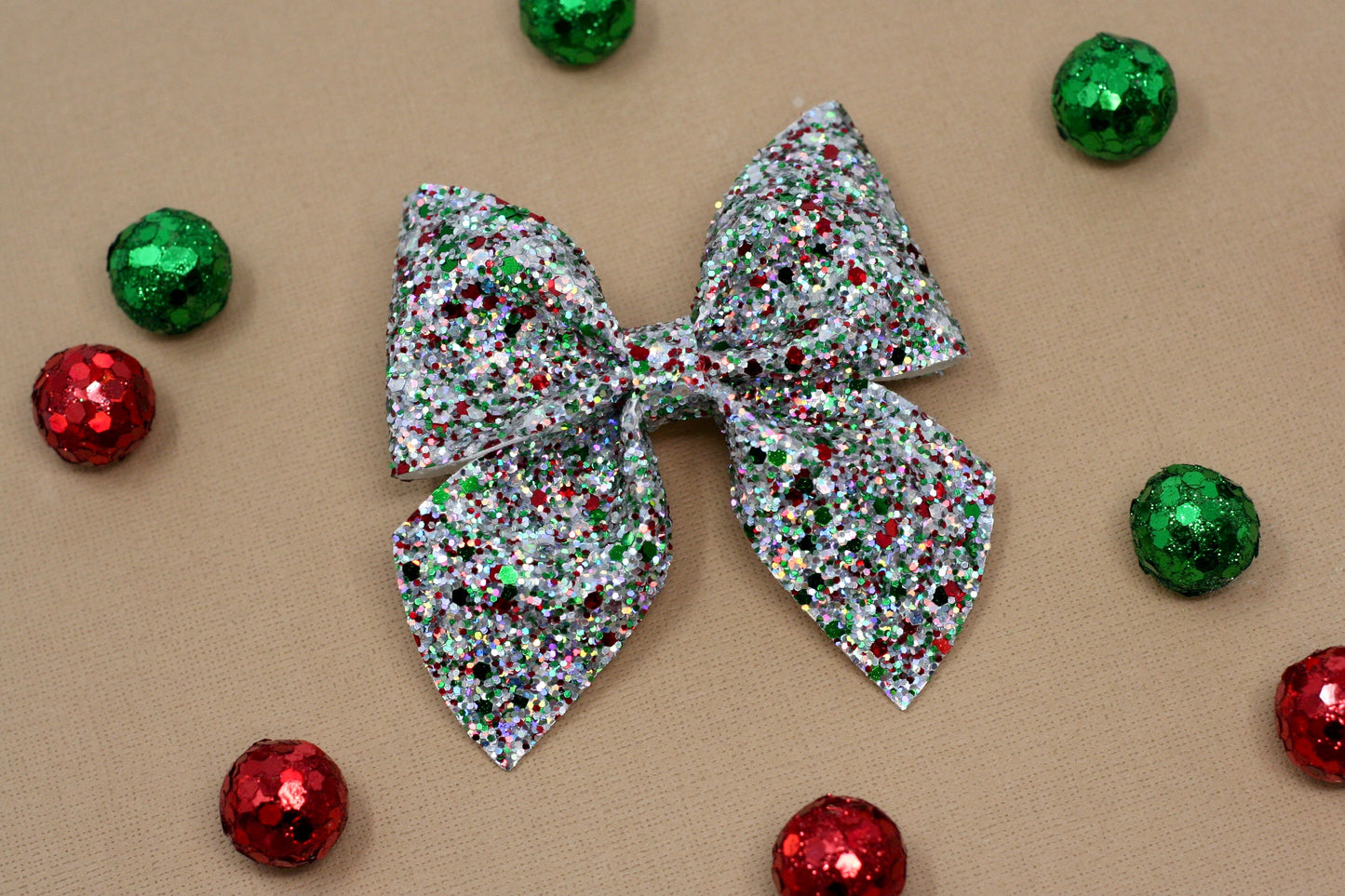 Holly Jolly Glitter Large Giana Bow