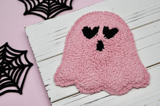 Pink Ghost Mug Rug