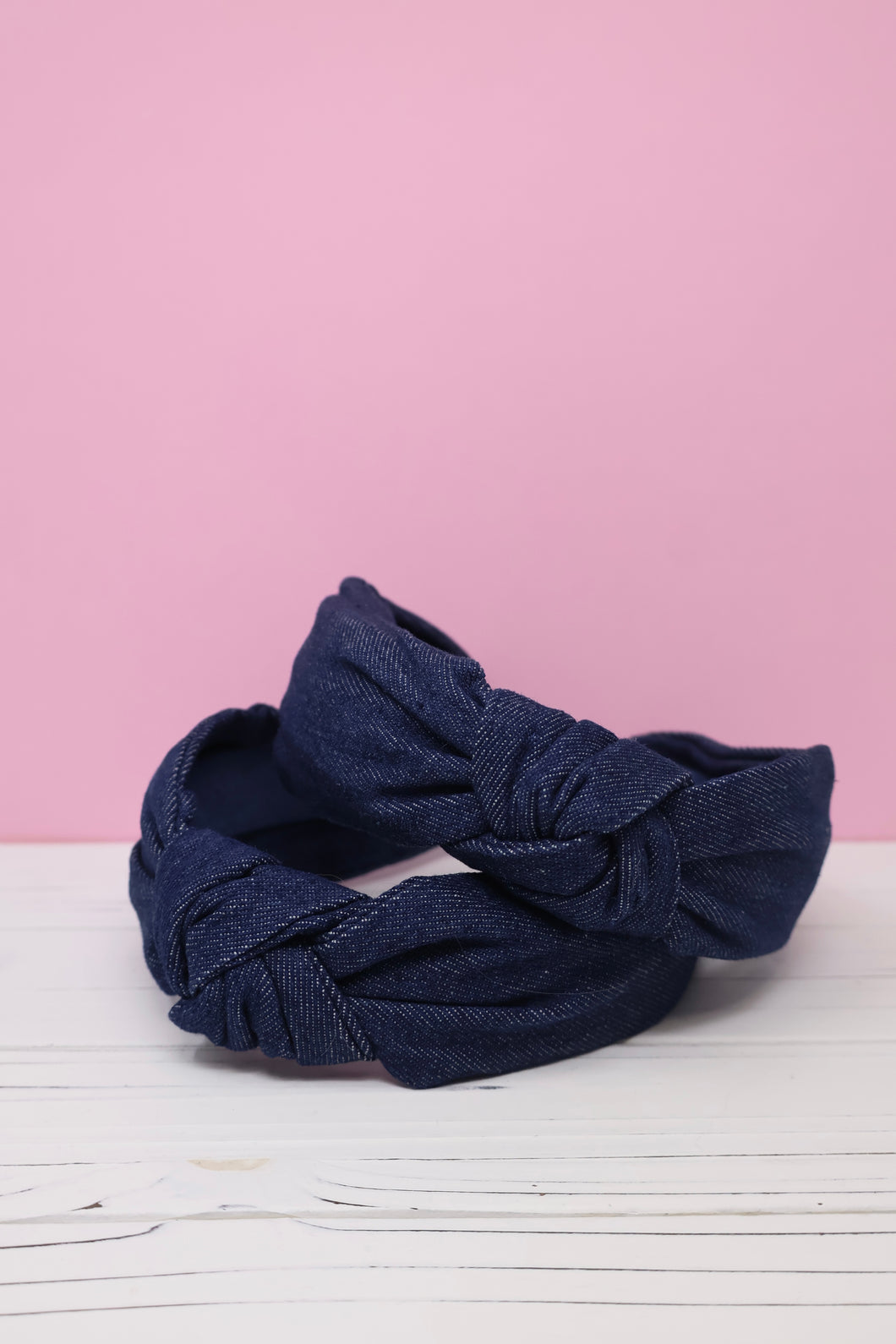 Denim Top Knot Headband