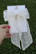 Load image into Gallery viewer, Scalloped Lace Chunky Coquette Bow (Alligator Clip Only)
