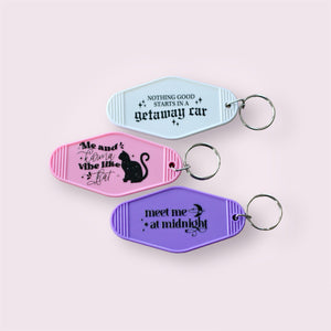 Meet Me at Midnight Motel Keychain