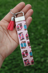 Neon Cowgirl Boots Wristlet