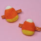 Candy Corn Felted Shape Clip