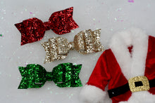 Load image into Gallery viewer, Classic Christmas Chunky Glitter Large Sophia Bow Set
