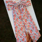 Watercolor Pumpkin Floral Large Coquette Bow (Alligator Clip Only)