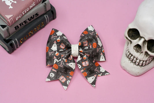 Sweet But Spooky Leopard Maizie Bow