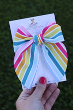 Load image into Gallery viewer, Bright Summer Stripes Large Remi Bow
