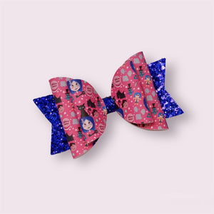 Button Eyed Girl Large Ellie Bow