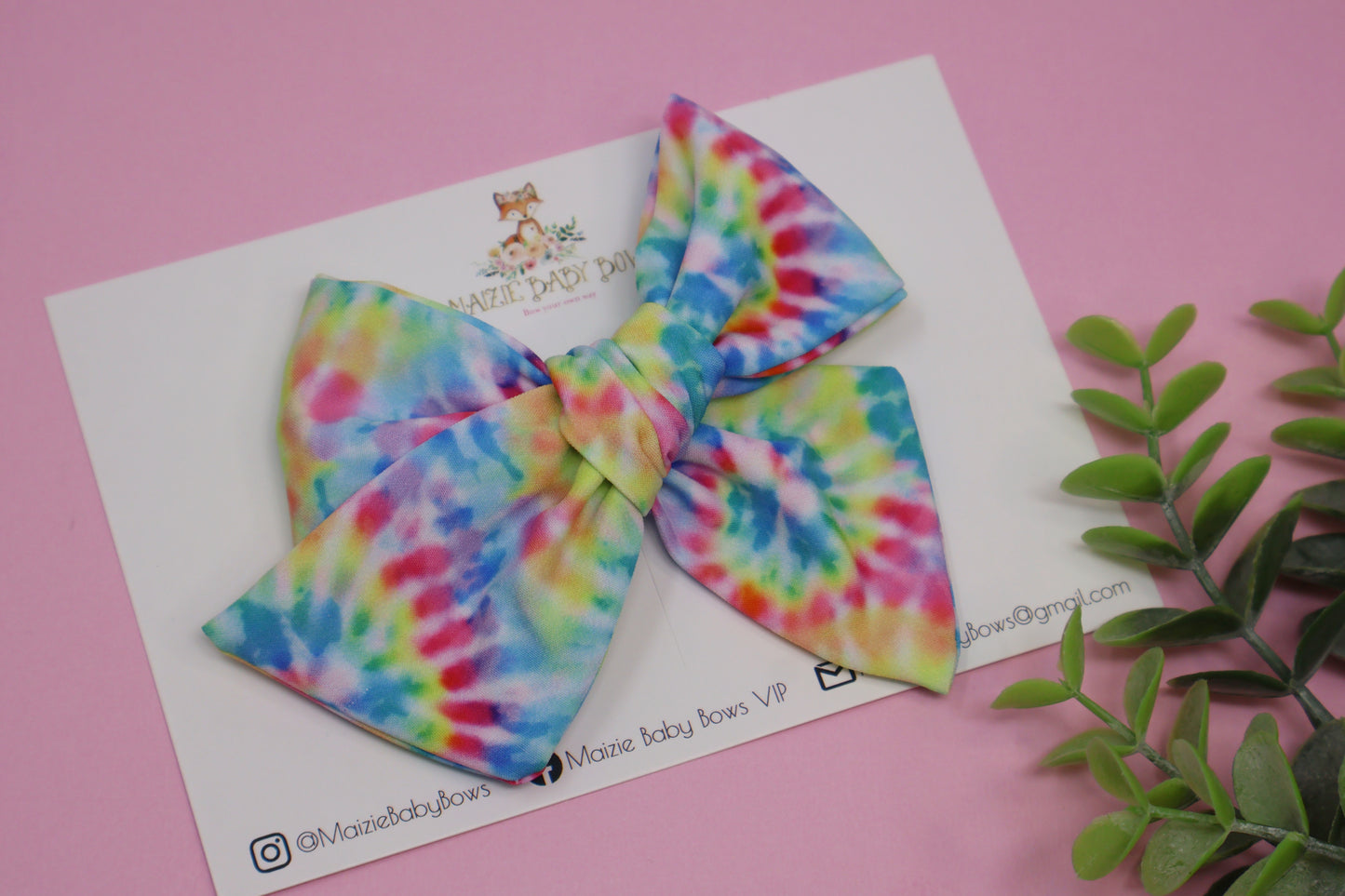 Bright Tie Dye XL Everly Bow