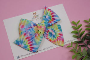 Bright Tie Dye XL Everly Bow