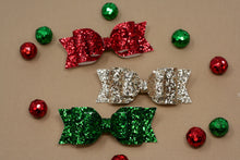 Load image into Gallery viewer, Classic Christmas Chunky Glitter Large Sophia Bow Set
