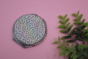 Rainbow Leopard Compact Mirror