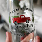 Christmas Tree Truck Glass Can