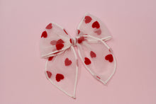 Load image into Gallery viewer, Tulle Hearts Medium Remi Bows
