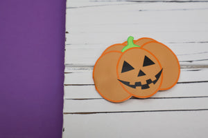 Orange Jack O’Lantern Shape Snap Clip