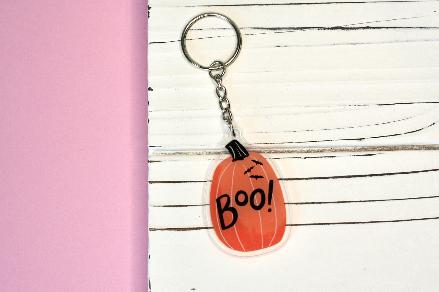 Spooky Pumpkin Acrylic Keychain