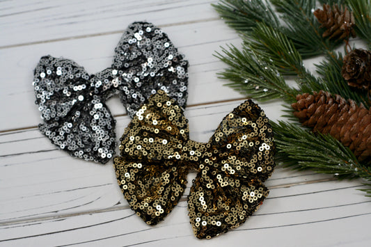 Celebration Sequin Avery Bow (Alligator Clip Only)