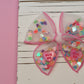 Conversation Hearts Small Remi Shaker Bow (ALLIGATOR CLIP ONLY)