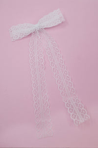 Lace Skinny Coquette Bow (Alligator Clip Only)