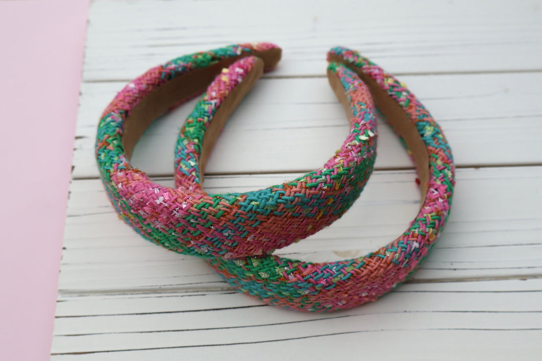 Bright Tweed Padded Headband