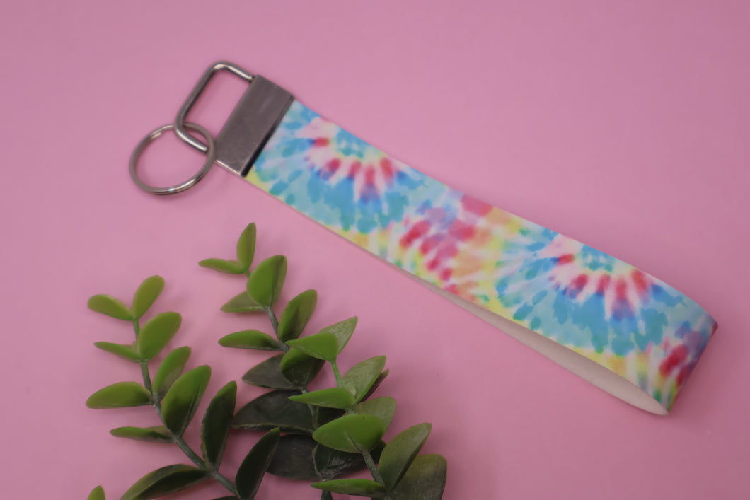 Bright Tie Dye Wristlet