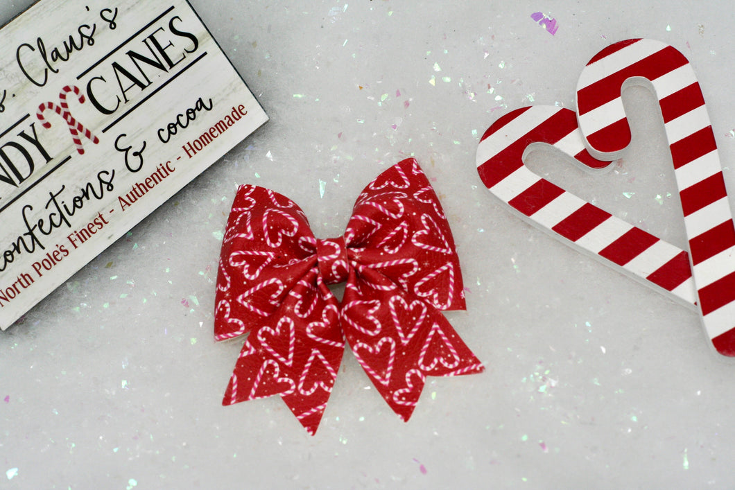 Candy Cane Hearts Maizie Bow