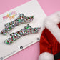 Christmas Wishes Chunky Glitter Skinny Bow Piggy Set