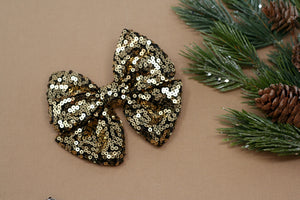 Celebration Sequin Avery Bow (Alligator Clip Only)