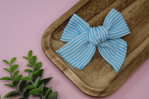 Seersucker Stripes XL Everly Bow