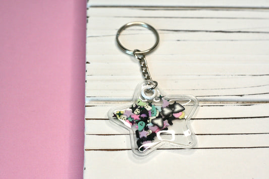 Midnight Magic Star Shaker Keychain