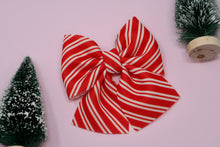 Load image into Gallery viewer, Candy Cane Stripes Lily Bow
