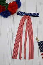 Load image into Gallery viewer, Star Spangled Double Layer Annie Bow (Alligator Clip Only)
