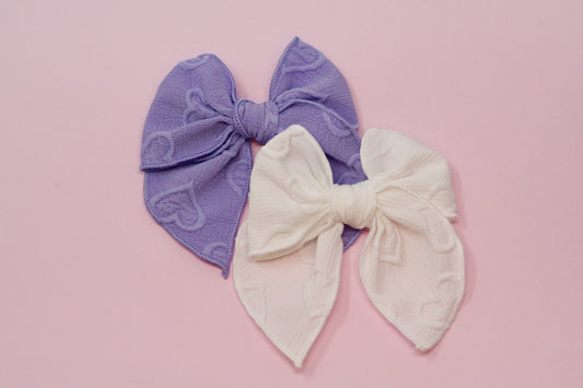 Embossed Hearts Medium Remi Bows