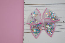 Load image into Gallery viewer, Rainbows &amp; Flowers Small Remi Shaker Bow (Alligator Clip Only)
