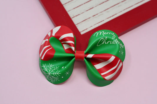 Christmas Candy Cane Shape Bow