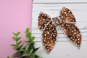 Freckled Fawn Rib Knit Medium Remi Bow