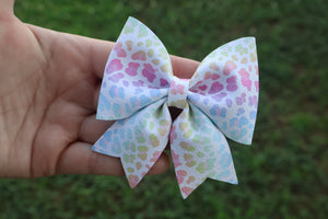 Rainbow Ombré Leopard Maizie Bow