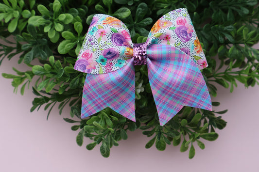 Cool Spring Floral Callie Bow