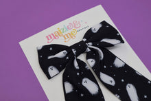 Load image into Gallery viewer, Midnight Ghosts Medium Coquette Bow (Alligator Clip Only)
