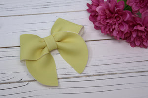 Pastel Solid Gracie Bow (Alligator Clip Only)