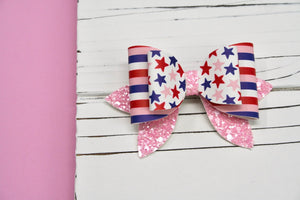 Pink & Patriotic Maddie Bow