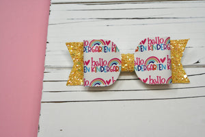 Hello Kindergarten Large Sophia Bow