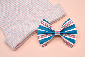 Newborn Hospital Blanket Stripes Mini Kate Bow