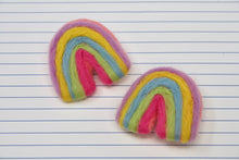 Load image into Gallery viewer, Rainbow Felted Shape Clip
