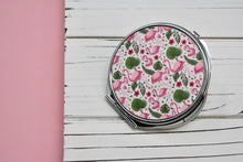 Load image into Gallery viewer, Island Flamingos Compact Mirror
