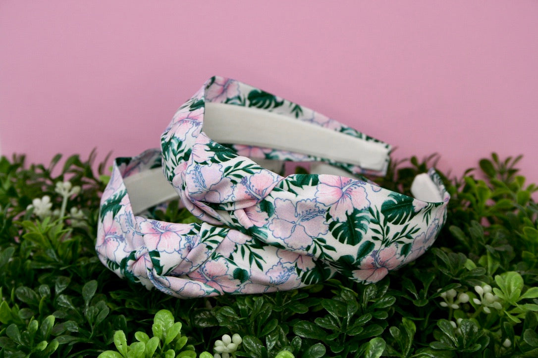 Island Hibiscus Top Knot Headband