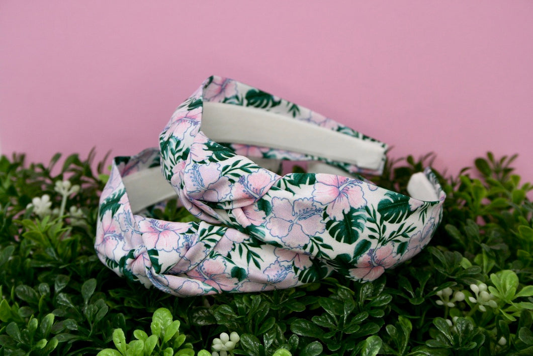 Island Hibiscus Top Knot Headband