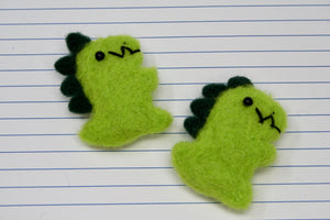 Dino Felted Shape Clip