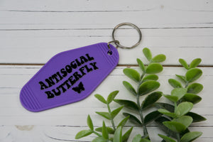 Antisocial Butterfly Motel Keychain