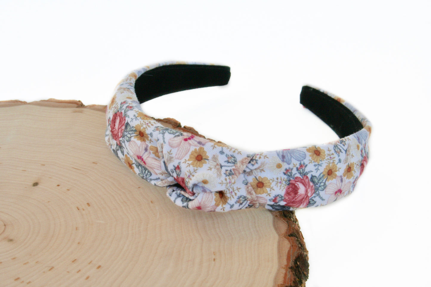 Vintage Floral Top Knot Headband